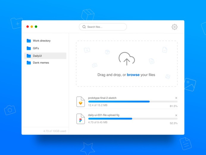 DailyUI 031 – File upload Drag and drop