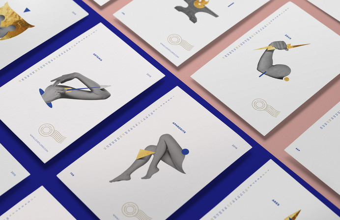 Love Floris Calendar / Kommigraphics #greek #gods #print #calendar #floris #greece #postcards #love #typography