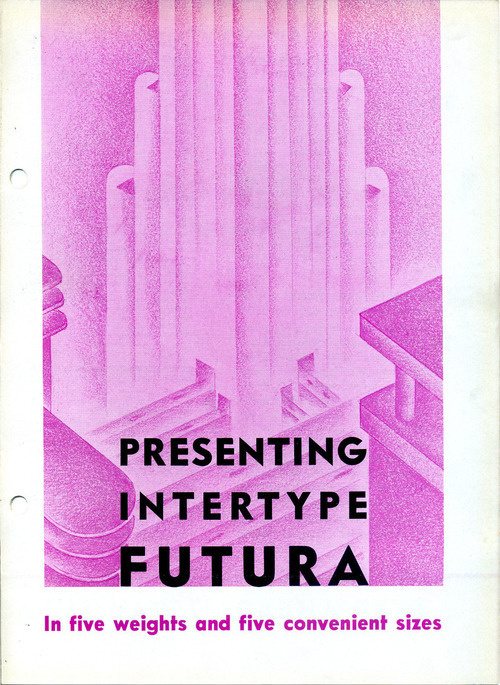 This the gorgeous cover of Intertype's Futura specimen. #futura #type #specimen #typography