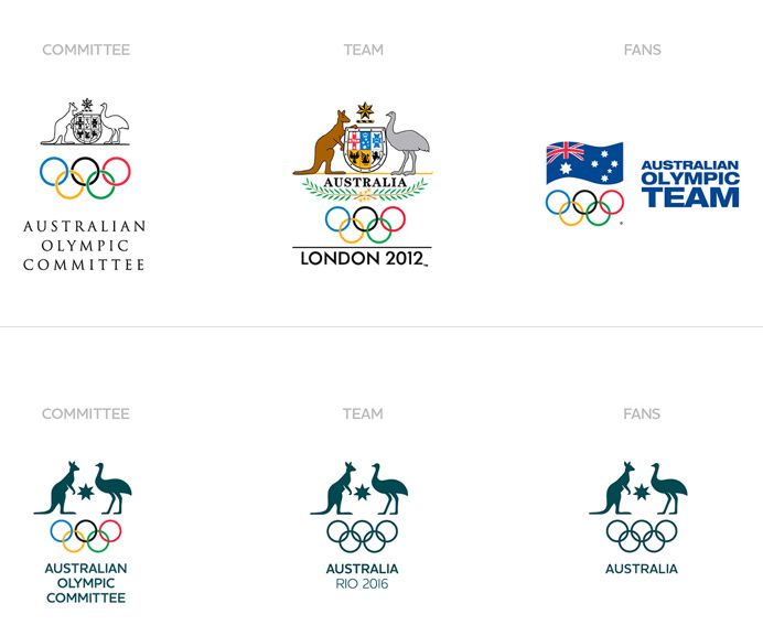 New Logo and Identity for Australian Olympic Committee #brand #corporate #sportÂ #identity #system #guidelines #australia