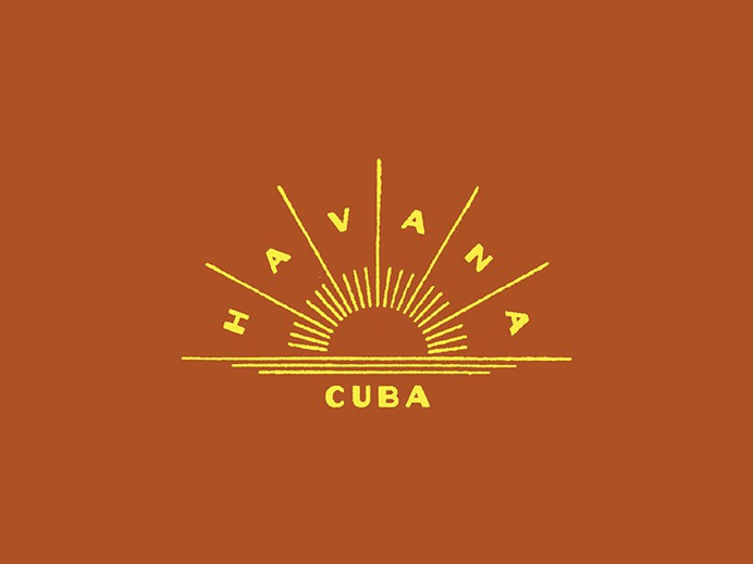 Havana tropical typography type art deco deco cub havana