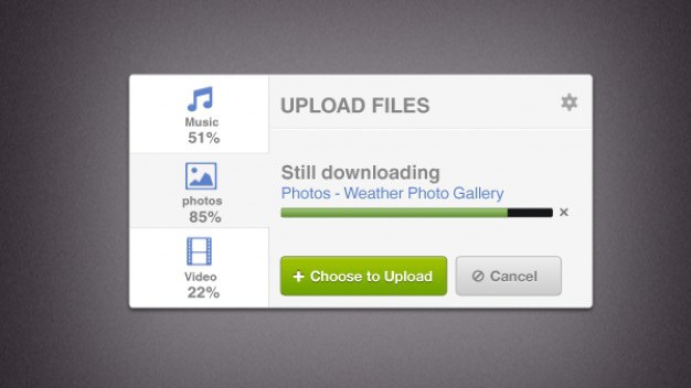 Upload screen with progress bar Free Psd. See more inspiration related to Green, Bar, Buttons, Psd, Screen, Progress bar, Progress, Popup, Upload, Html, Tabs, Horizontal, Widget and Css on Freepik.