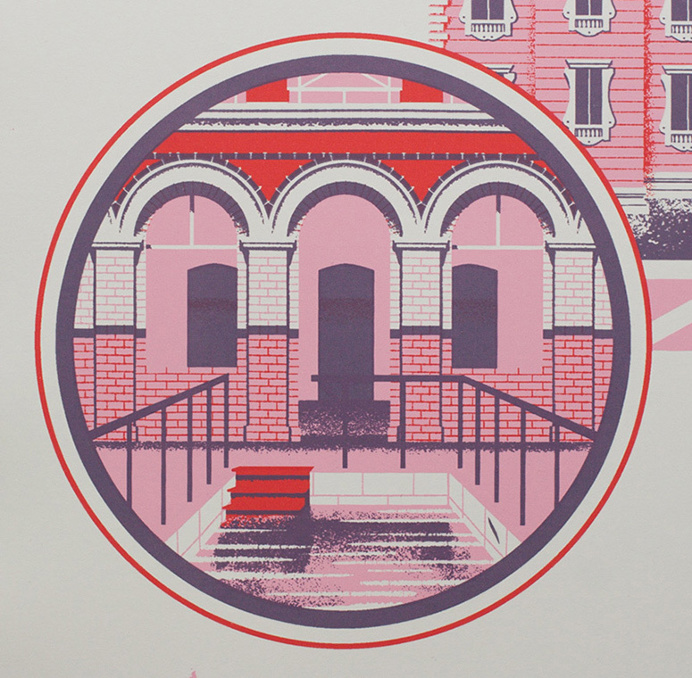 Wes Anderson. Designer Alex Pearson. Grand Budapest Hotel. Illustration