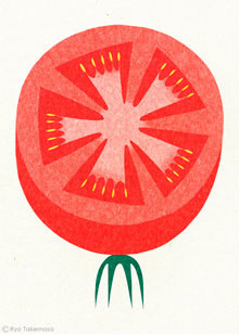 tomato, vegetable, illustration, ryotakemasa.com