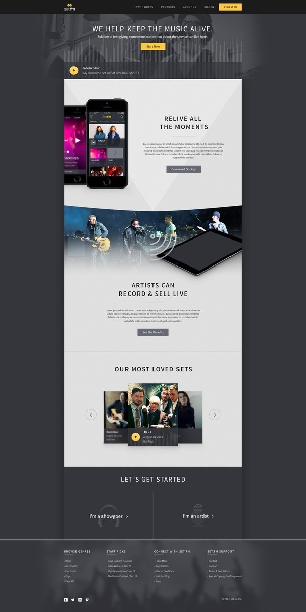 Setfm home #music #web #web design