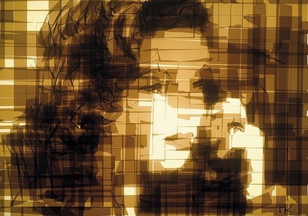 Ceysphone painting from tape #portraits #tape #art #paintings