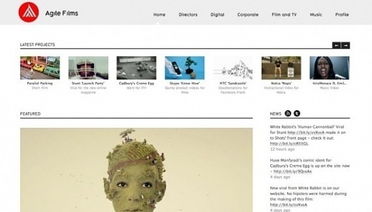 Agile Films - Web design inspiration from siteInspire #ghfghfgh