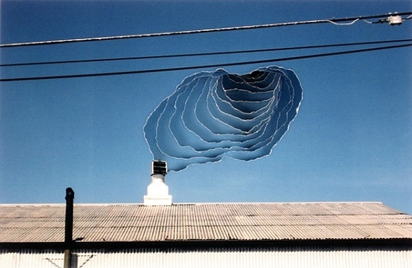 Clouds, Smoke and Portals from Torn Photographs | strictlypaper #sky