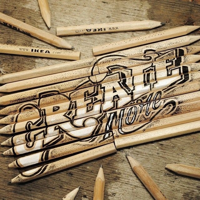Lettering by Rob Draper Found on http://www.fromupnorth.com #type #found #ikea #objects
