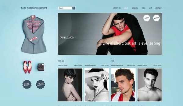 Berta (Models Management) on Branding Served #design #web