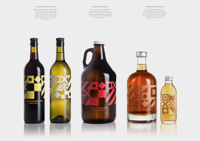 Seafarers & Ostro Restaurants Bar — The Dieline #packaging #bottle