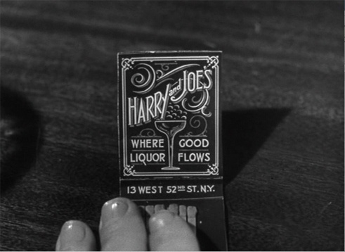 www.robertsprint.co.uk: printblog - Film still taken from THE LOST WEEKEND. Directed... #type #matchbook #fancy #typography