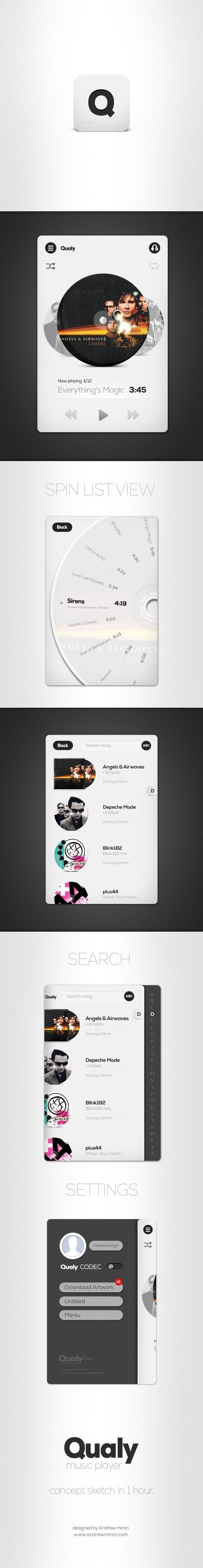 Qualy app. by Andrew Miron, via Behance #apple #ui