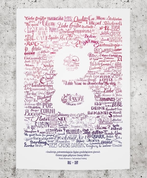 Lettering Poster by Mark Fromberg and Claudia Silbermann #type #font