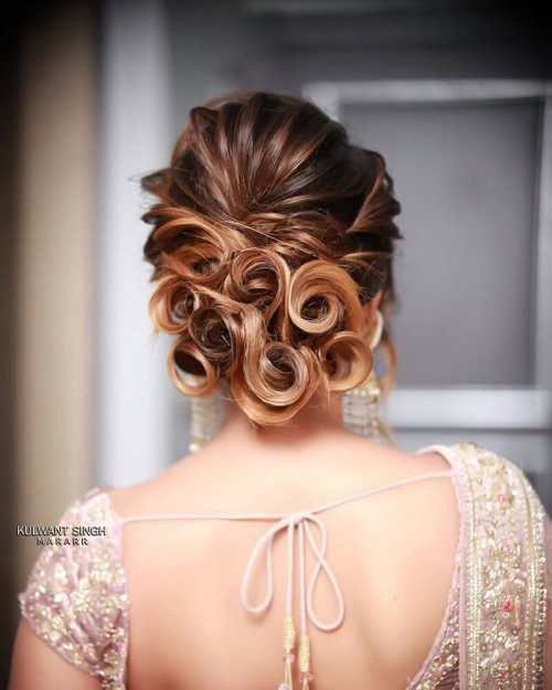 Cascading Curls On A Bun