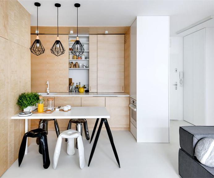 Apartment with a Custom-Made Plywood Interior - InteriorZine #decor #interior #home #kitchen
