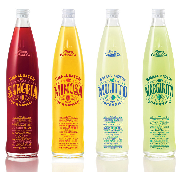 Miami Cocktail Co. by Mary Kate McDevitt #packaging #type #bottles