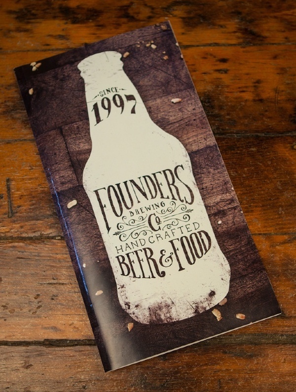 Founders Brewing Co. Menu Scott Schermer #design #graphic #quality
