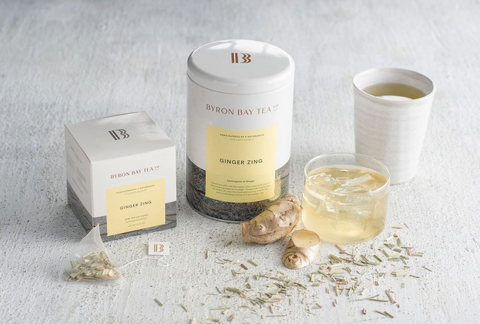 Byron Bay Tea Packaging - Mindsparkle Mag Cristie Stevens designed Byron Bay Tea Company (BBTC) – an Australian based tea brand. Each batch is hand-blended by the owner using her knowledge as a naturopath and herbalist. #logo #packaging #identity #branding #design #color #photography #graphic #design #gallery #blog #project #mindsparkle #mag #beautiful #portfolio #designer