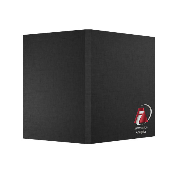 IAS Foil & Linen Pocket Folder #design #charcoal #pocket #linen #foil #stamped #folder #grey