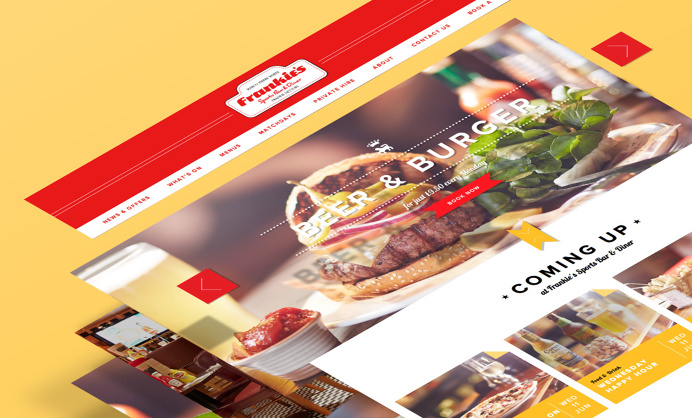 Frankies Sports Bar & Diner at Chelsea FC Website design