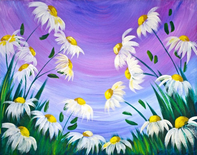 daisy painting & daisy paint by number #painting