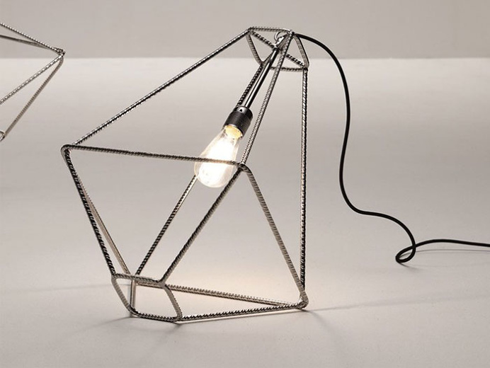 Steel Table Lamp by Sara Bernardi