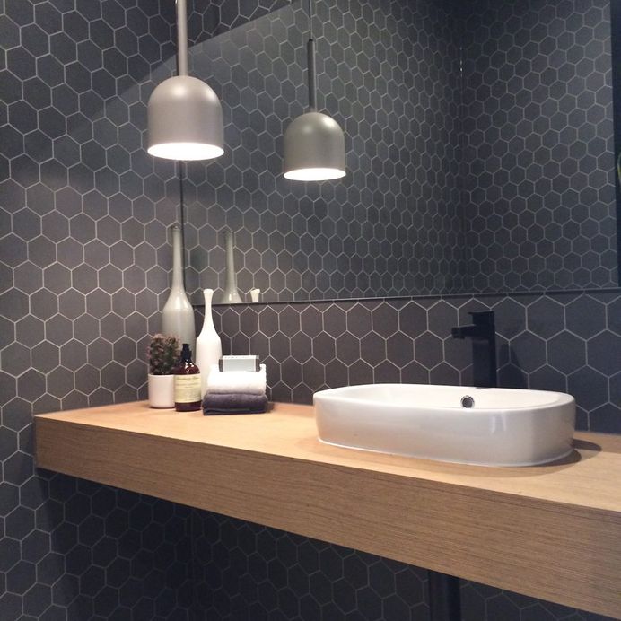 Modern Grey Hexagon Tile