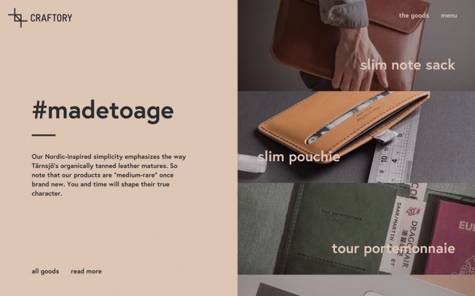 Craftory true leather goods from England United Kingdom webdesign blog by mindsparklemag