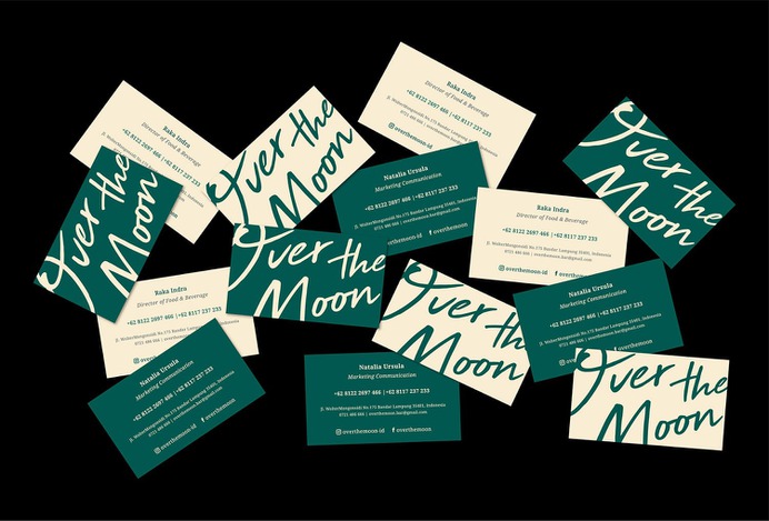 Over The Moon Brand Identity - Mindsparkle Mag PITUSTUDIO designed Over The Moon Brand Identity. Located at Sheraton Hotel Lampung, Indonesia. #logo #packaging #identity #branding #design #color #photography #graphic #design #gallery #blog #project #mindsparkle #mag #beautiful #portfolio #designer