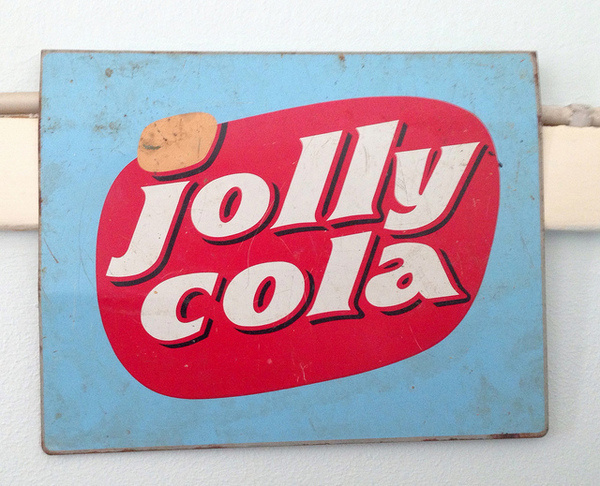 Jolly Cola #logotype #red #jolly #sign #danish #denmark #sodapop #and #blue #soda #cola