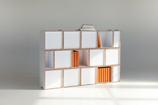 Cardboard Furniture / Showroom Finland | Design d'objet #bookcase #furniture #design #cardboard