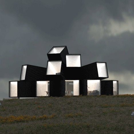 Hechingen Studio across the Landscape by Whitaker Studio #prefab