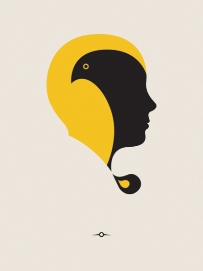 Chemtrail - Paul Tebbott #illustration #yellow #face #minimalistic