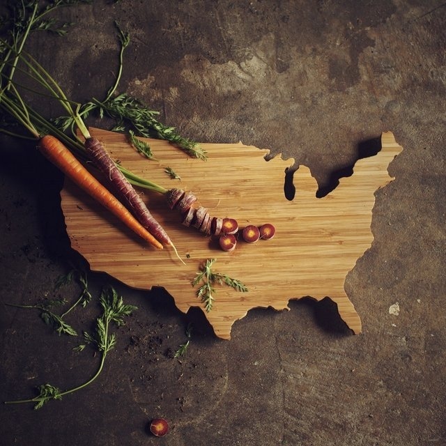 USA Shaped Cutting Board #tech #flow #gadget #gift #ideas #cool