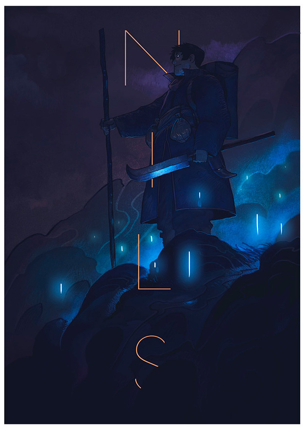 Art by Tentacle Eye #fantasy #night #illustration #glow #art #light #beauty