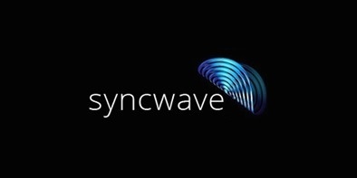 SYNCWAVE #wave #sound #logo #blue #3d