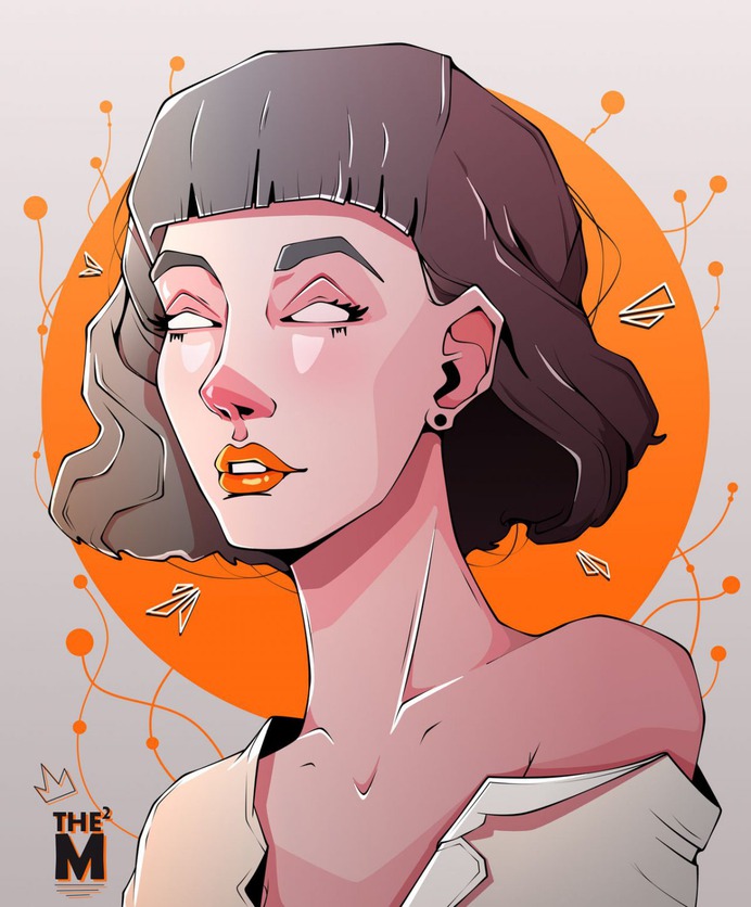 Bright Orange (Portrait) by The2M-Art