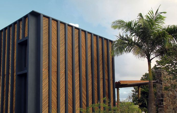 Bamboo House in Rural Brazil by Vilela Florez