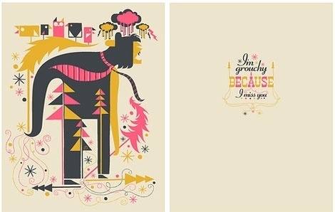 grain edit · mr. mannun card and poster design #christmas #card #illustration #beast