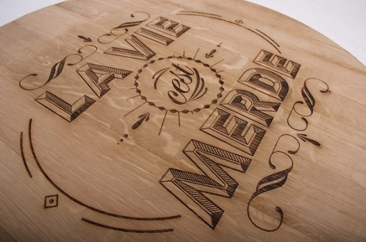 Wood Typography Engraving on the Behance Network #engraving #wood #typography