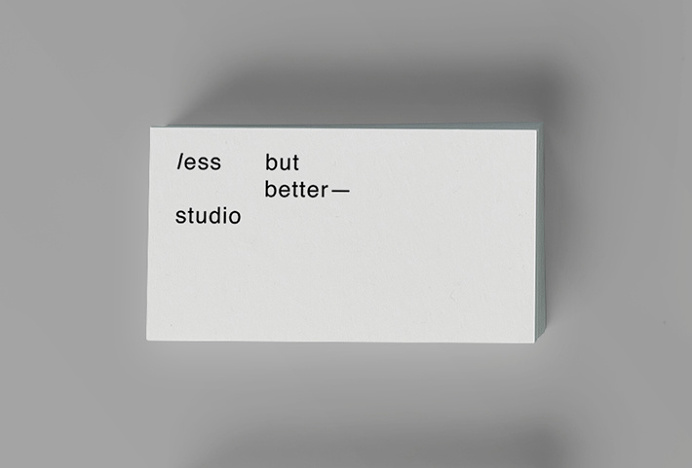Less But Better by Thibaud Sabathier #business card #print design #branding