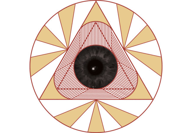 a modern version of the eye of providence. Available on Design by Humans