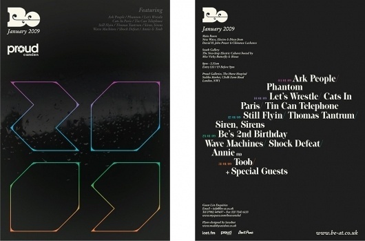 Work, Be Events – Jan 2009 — Sawdust #print #flyer