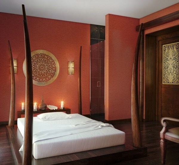 Bedroom with artistic asian decor #artistic #bedroom #decor #bedrooms #art #artiistic