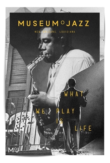 Museum o Jazz What we play is life #design #graphic #poster #typography
