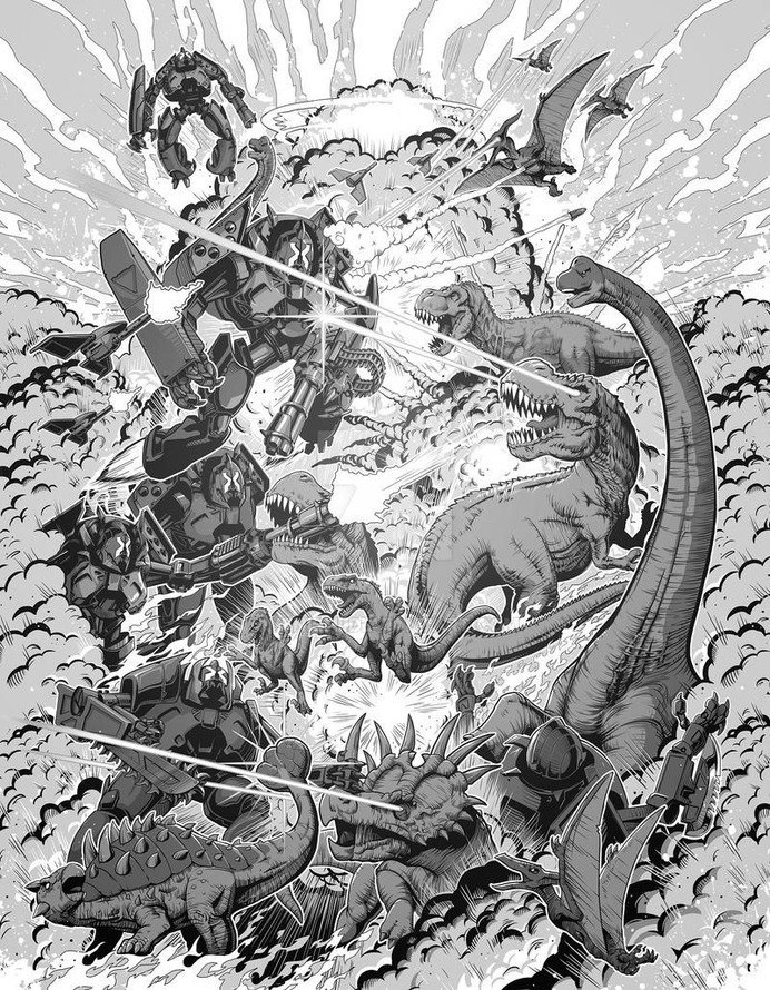 Dinos vs Robots – Excision by Venishi