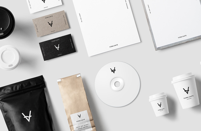 Vima cafe branding logo corporate design london uk england mindsparkle mag cup coffee drink restaurant bar print stationery brand branding