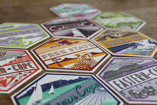 9 unique letterpresses South Africa coasters #africa #design #letterpress #coasters #south