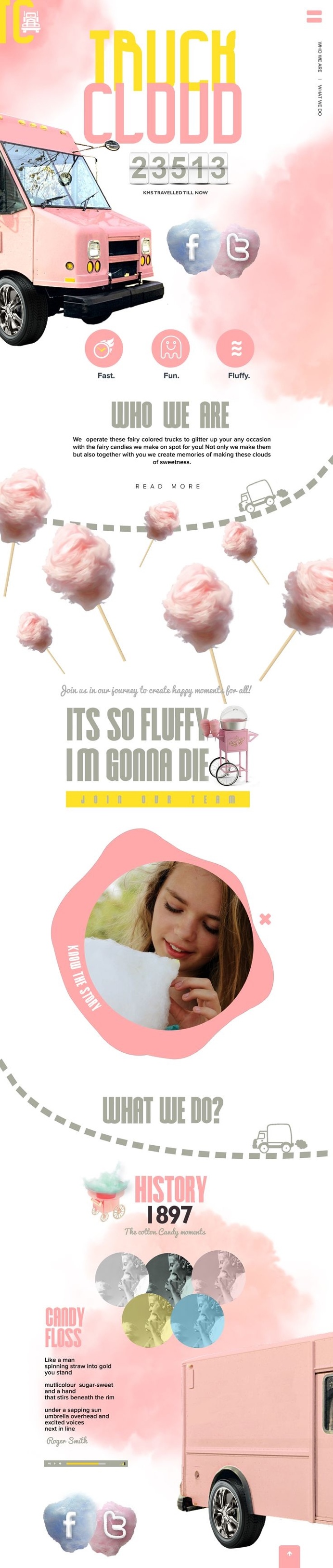#design #layout #concept #candy #love #website #one page